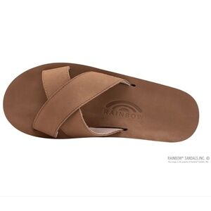 Rainbow Women's Tan Cross-Strap Sandals